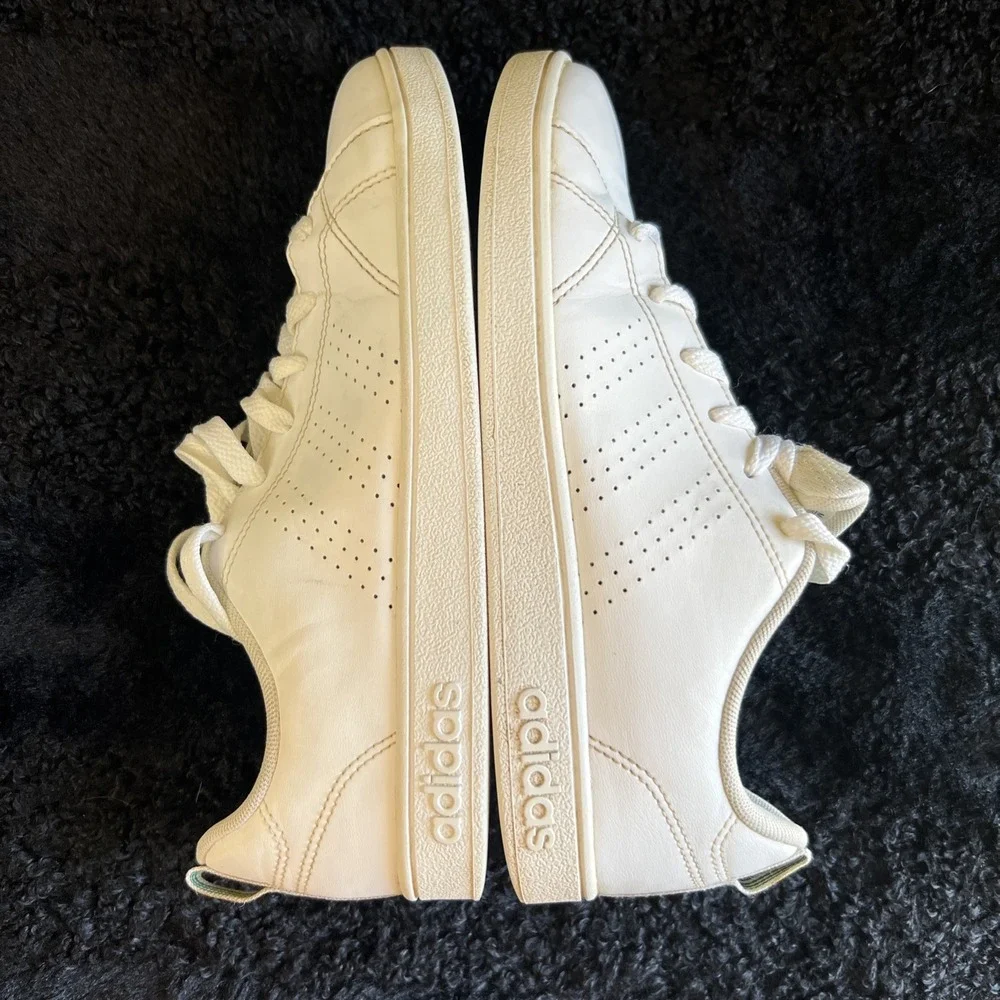 adidas Womens Advantage Base Tennis Shoes White Green Sneakers Sz 4.5‎